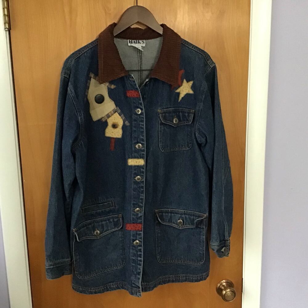 Vintage Haiks Barn Chore Country Jean Jacket Brown Corduroy Jacket Large